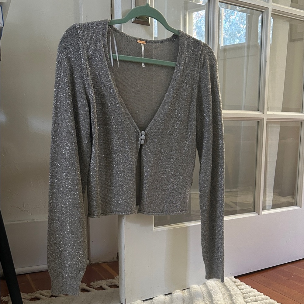 Free People Emmaline Metallic Cardigan
